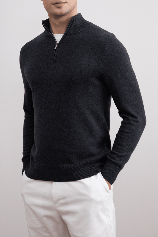 Pull demi-zip anthracite